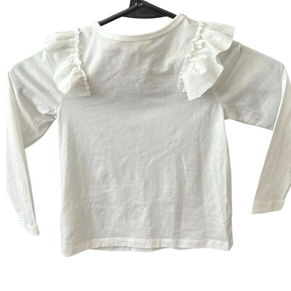 Truly Me Girls Size 4 Multicolor Ruffle Sleeve Sequin T-Shirt - Picture 2 of 7